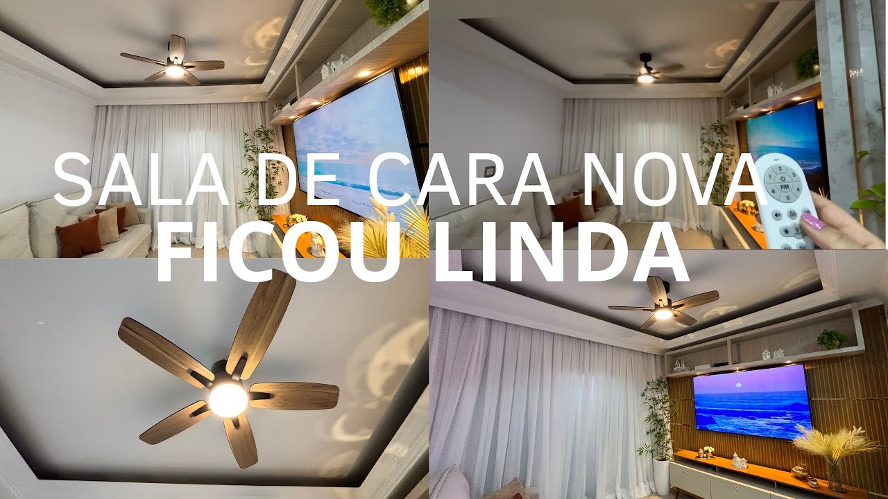 NOSSA SALA MUDOU MUITO COM ESSE VENTILADOR DE TETO.