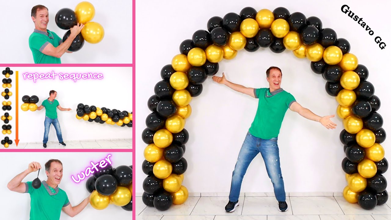 IDEAS 🤩 DECORACIONES PARA CUMPLEA&Ntilde;OS 😍 como hacer un arco de globos - Decoraci&oacute;n con globos