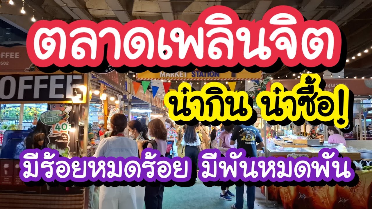 ตลาดเพลินจิต ใต้ทางด่วน ช้อปฟิน กินเพลิน ใกล้ BTS เพลินจิต Phloen Chit Market | Bangkok Street Food