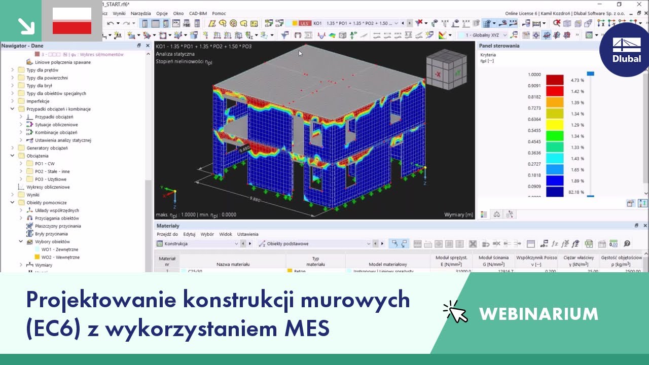 Projektowanie konstrukcji murowych z wykorzystaniem MES w programie RFEM 6