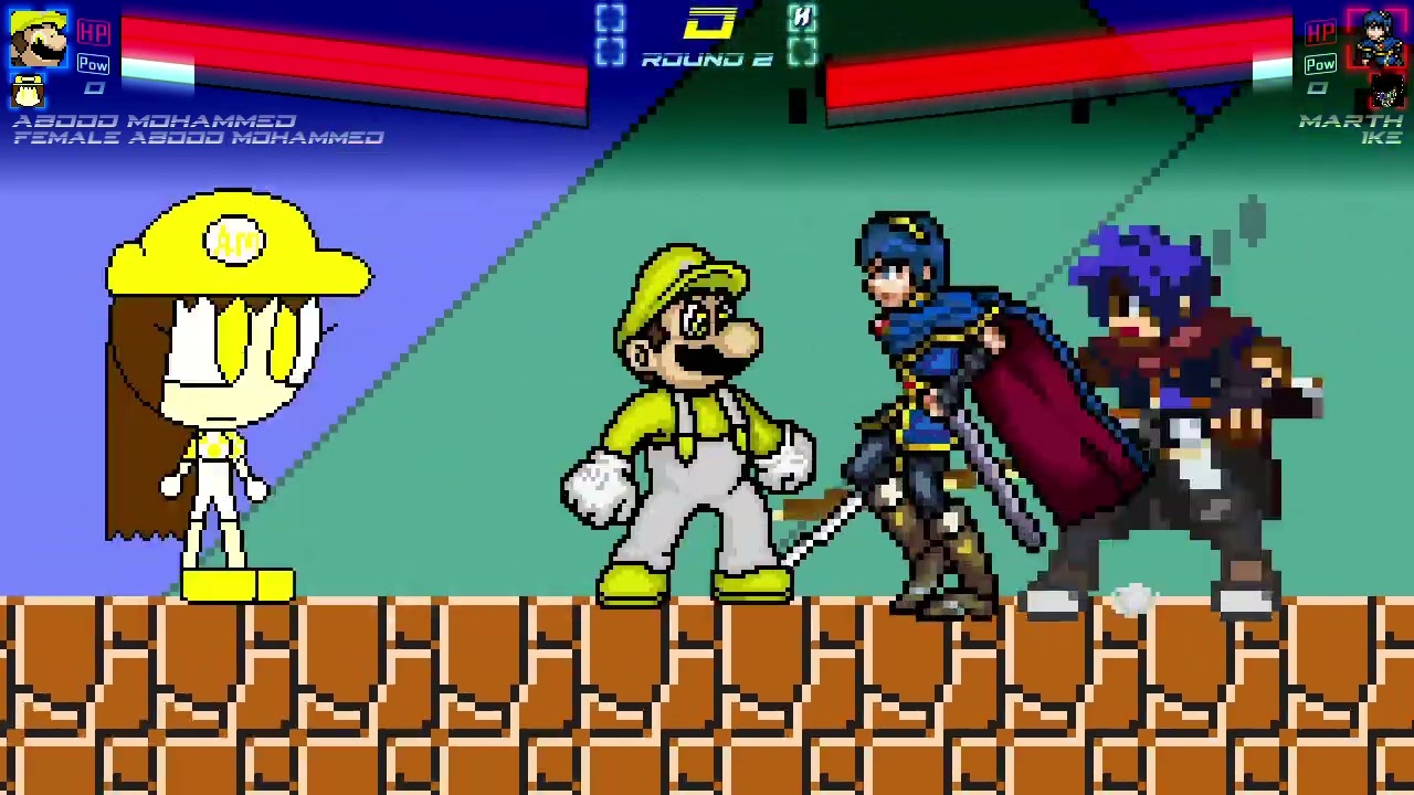 Mugen Battle - Abood Mohammed and Female Abood Mohammed VS Marth and Ike