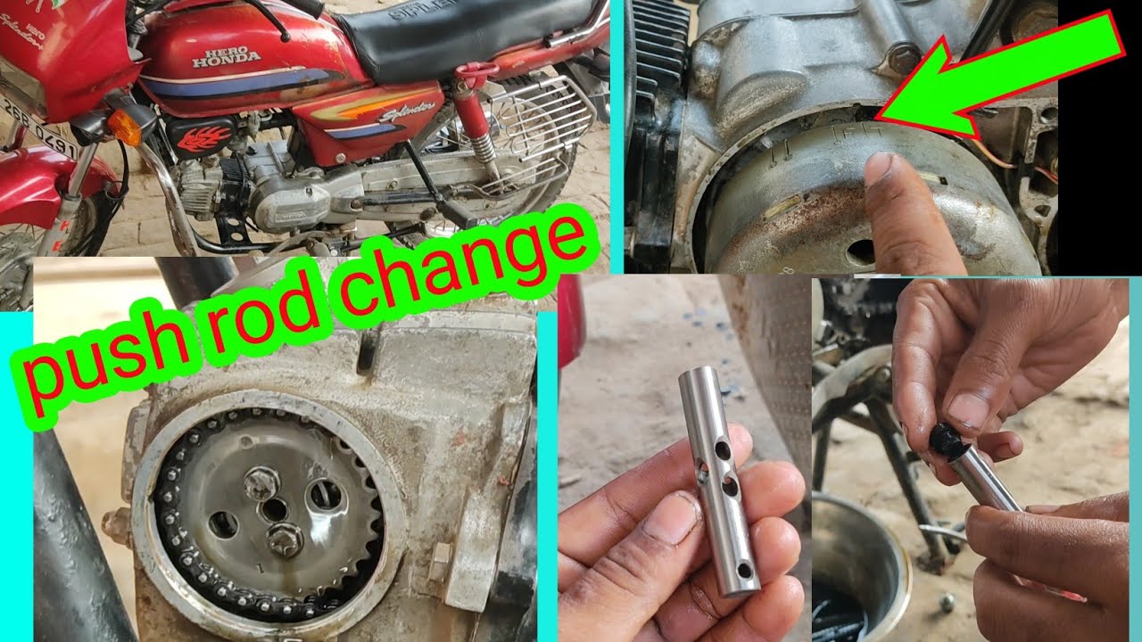 how to change push rod hero honda Splendor bike || push rod kaise change Karen ,Motor machanic Asim