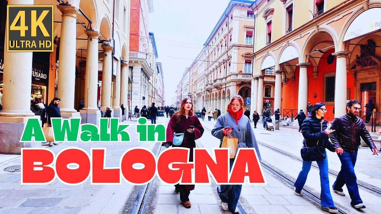 Bologna Italy 4K Walking Tour 🇮🇹 | European Streets Explored