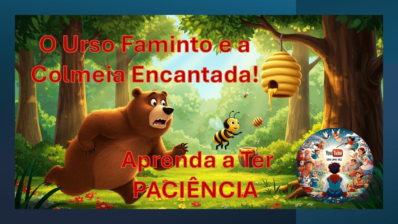 O Urso e a Abelha 🐻🐝 | UMA LIÇÃO SOBRE PACIÊNCIA  |  História Infantil