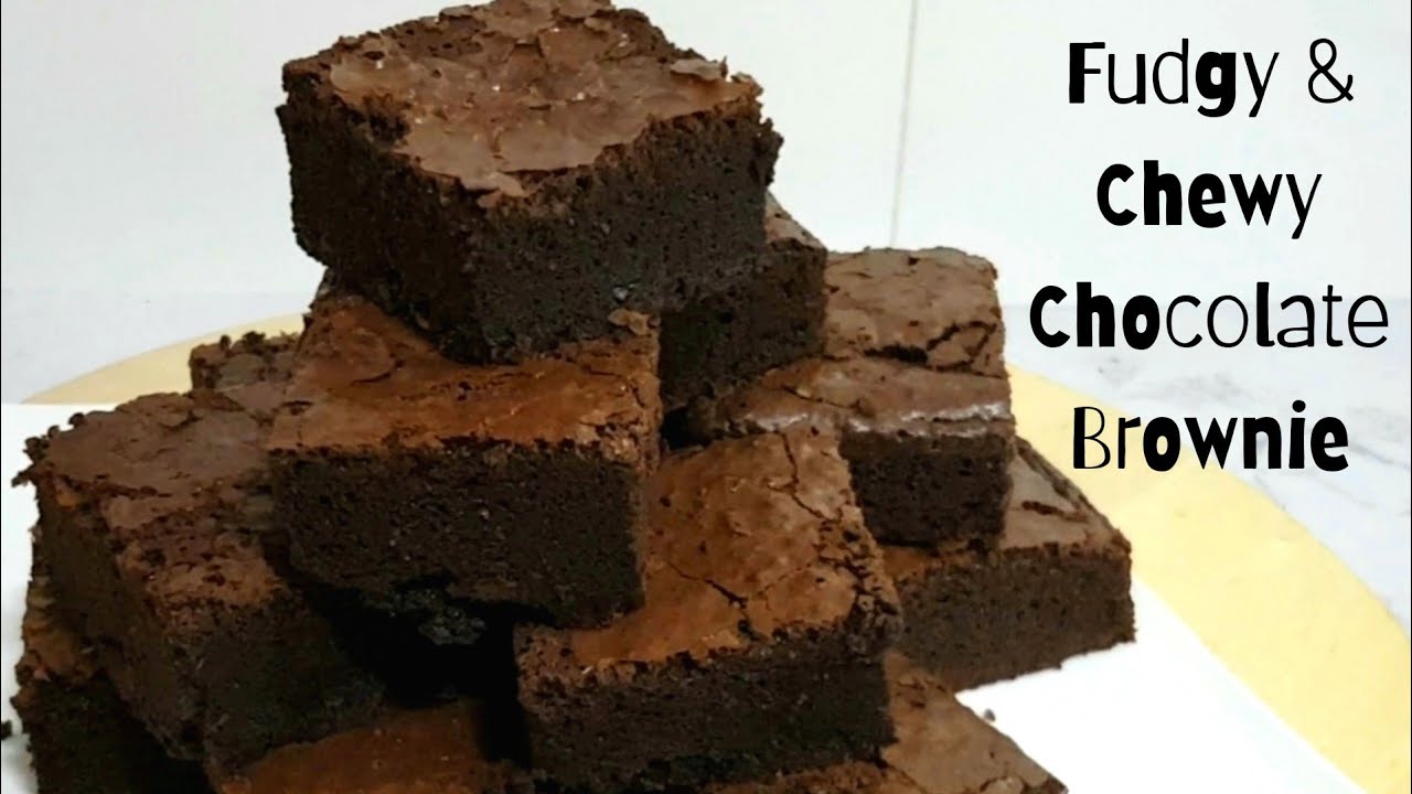 Fudgy Chewy Brownies Recipe | Dense and Fudgy Chocolate Brownies Recipe | Rahiza Dorah