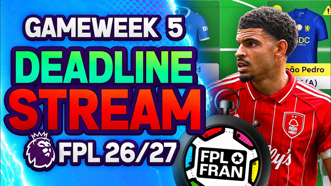 GW5 FREE HIT? STREAM! 🌍 RANK 88k Premier League 2026/27 Tips