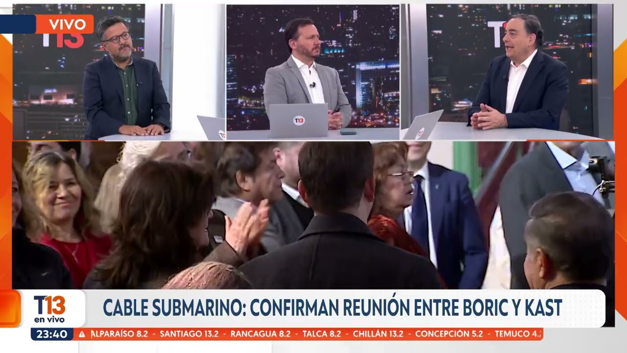 Cable submarino: Confirman reunión entre Boric y Kast - Mesa de análisis en T13 Noche