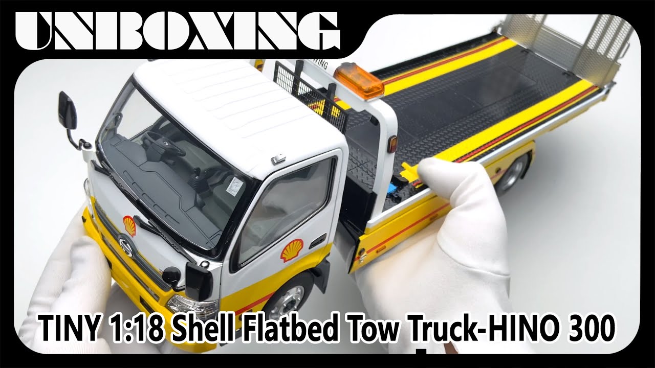 Shell Flatbed Tow Truck HINO 300 / 1:18 diecast model truck / AMR unboxing