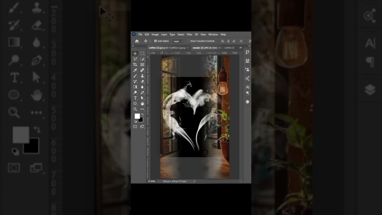 photoshop Tips - How to create smoke Brush coffee in photoshop