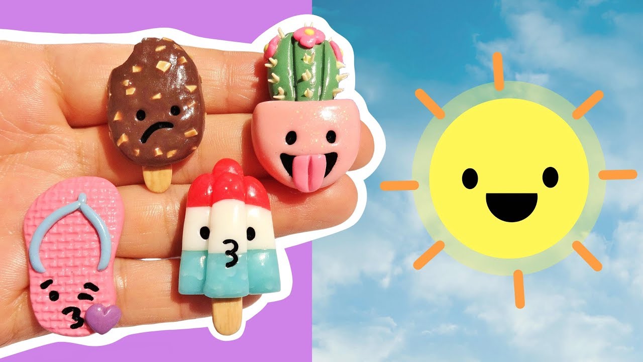 SUN [SOL] VS SUMMER [VERANO] EMOJIS! Polymer Clay [Arcilla Polimerica] Tutorial