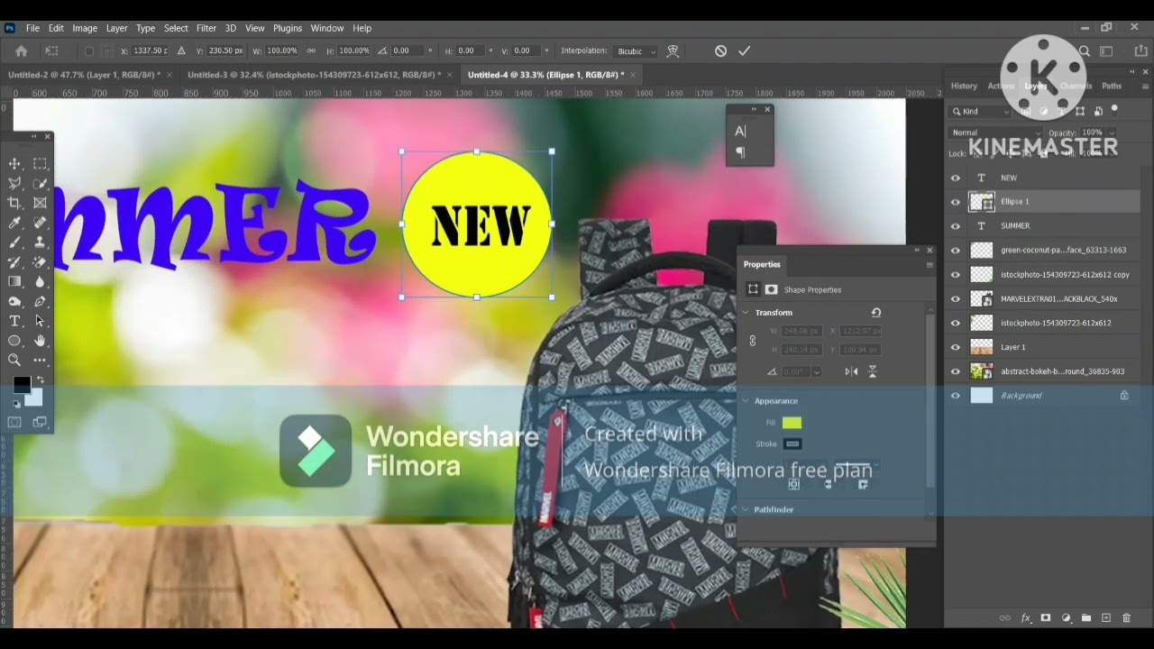 How to make an easy bag poster on Photoshop within 21 minutes watch to my full video
