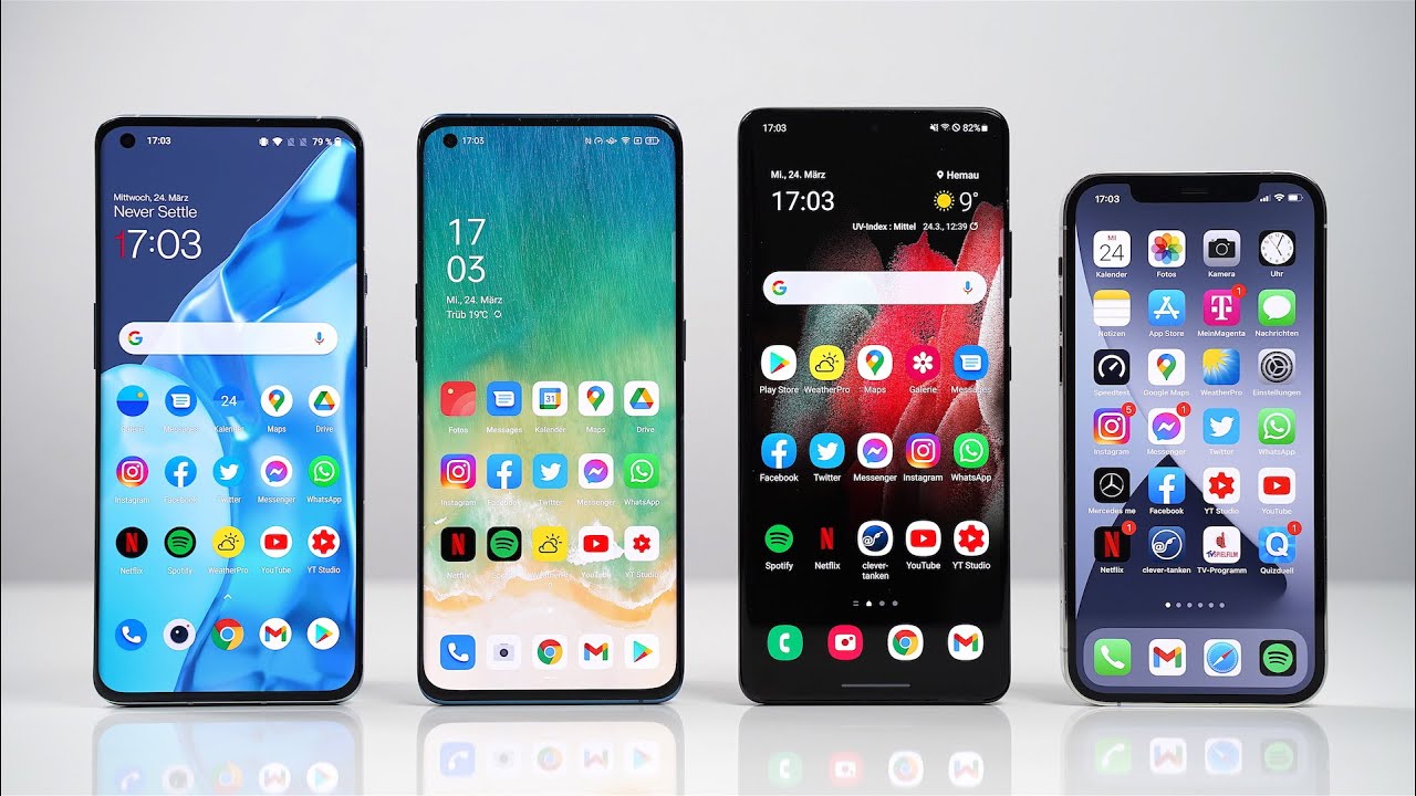 OnePlus 9 Pro vs Oppo Find X3 Pro vs Samsung Galaxy S21 Ultra vs iPhone 12 Pro - Benchmark | SwagTab