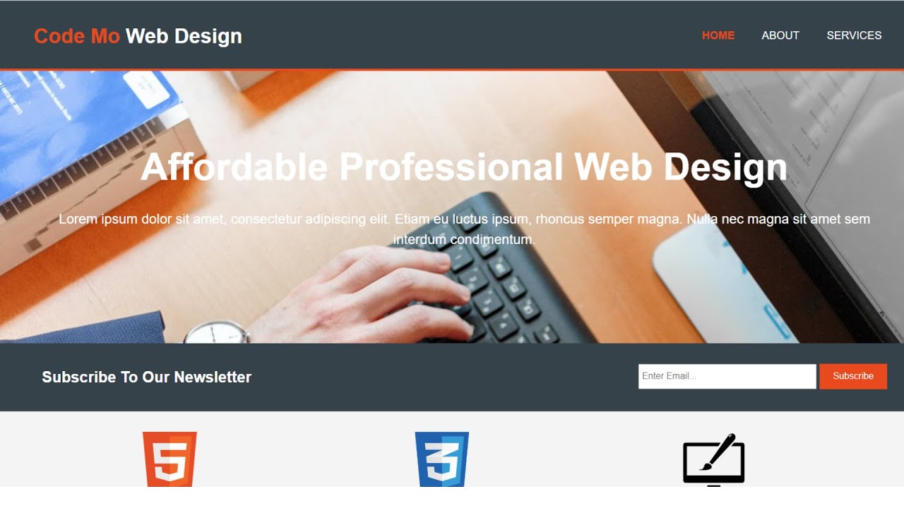 Build a Complete Responsive Website | HTML5 and CSS3 Tutorial