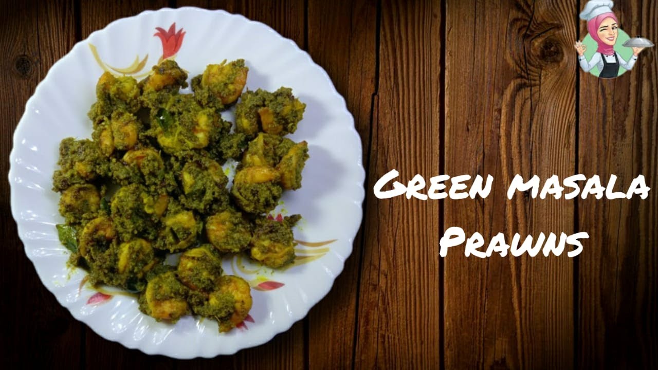 Green Masala Prawns | Haryali Jhinga Recipe | Green prawns fry Recipe | Nazi's kitchen