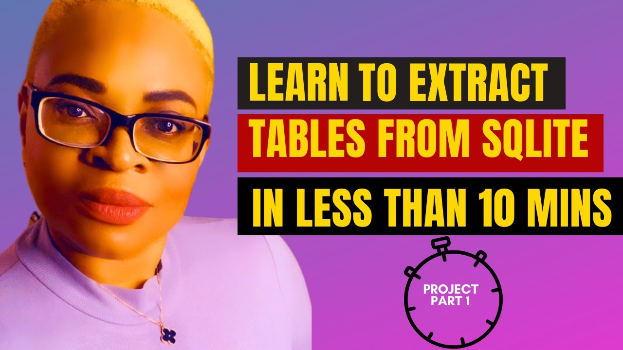 How to Easily Extract a Table from SQLite in less than 10 Minutes!