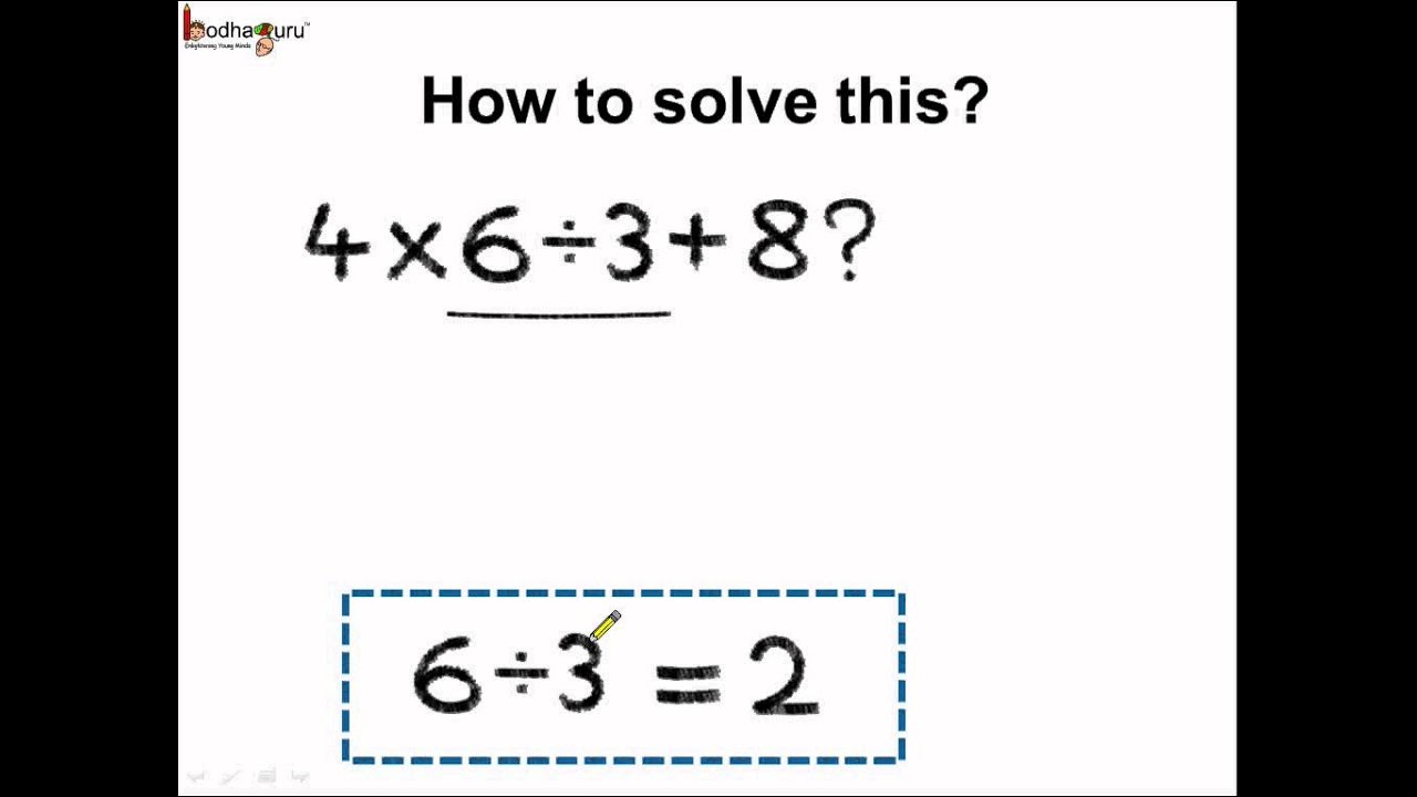 Maths - चार मूलभूत संक्रियाएँ   (DMAS Rule)  Four Fundamental Operators  - Hindi