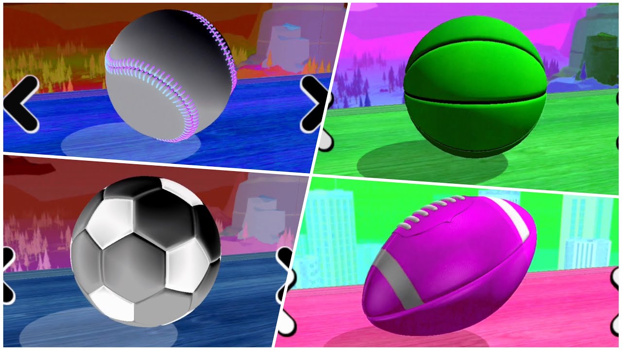 Sport balls in going balls game - awesome colors and video effects - levels 1686 to 1690