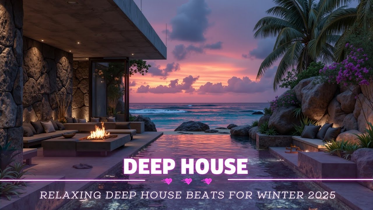 Deep House Winter 2025 ~ Cozy Sunset Chill & Relaxation Mix | Tropical Fireside Beats