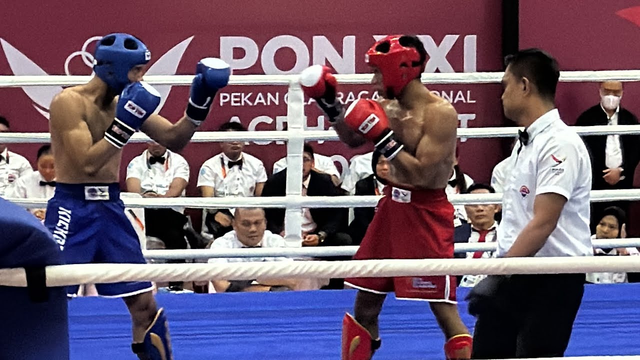 Ronal siahaan vs aziz salim kikboxing Pon 2024