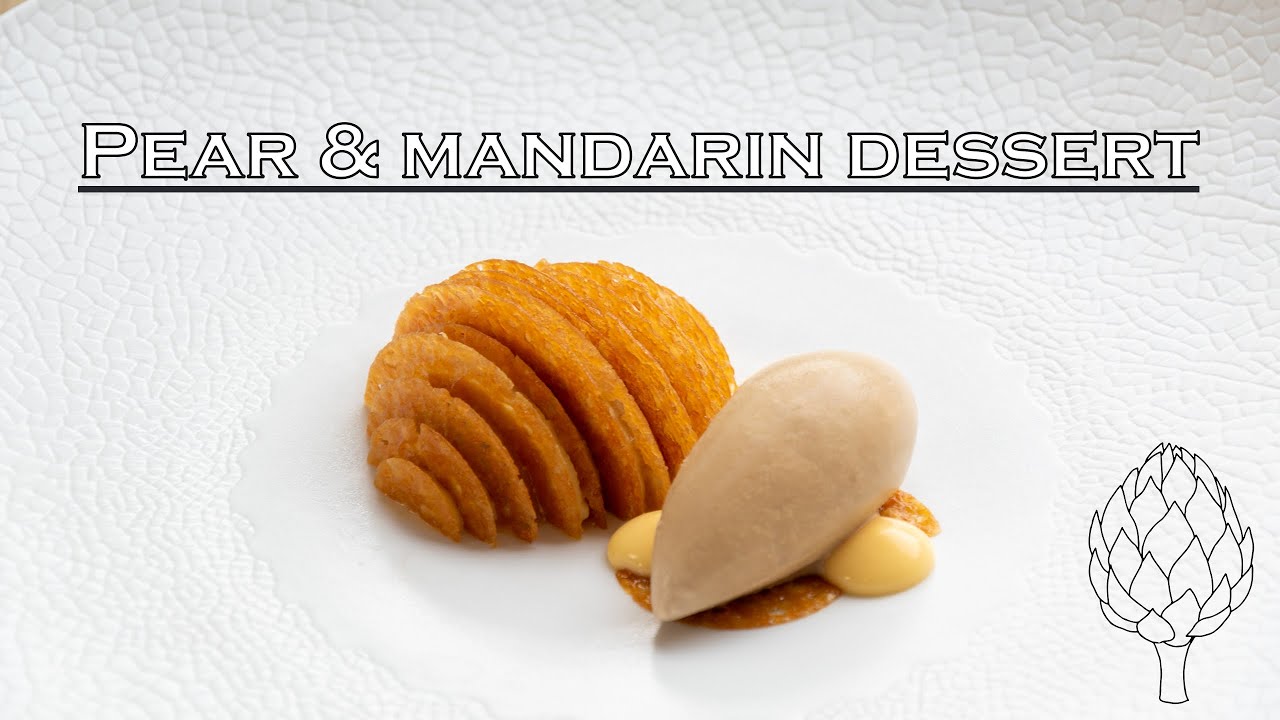 Delicious pear & mandarin dessert