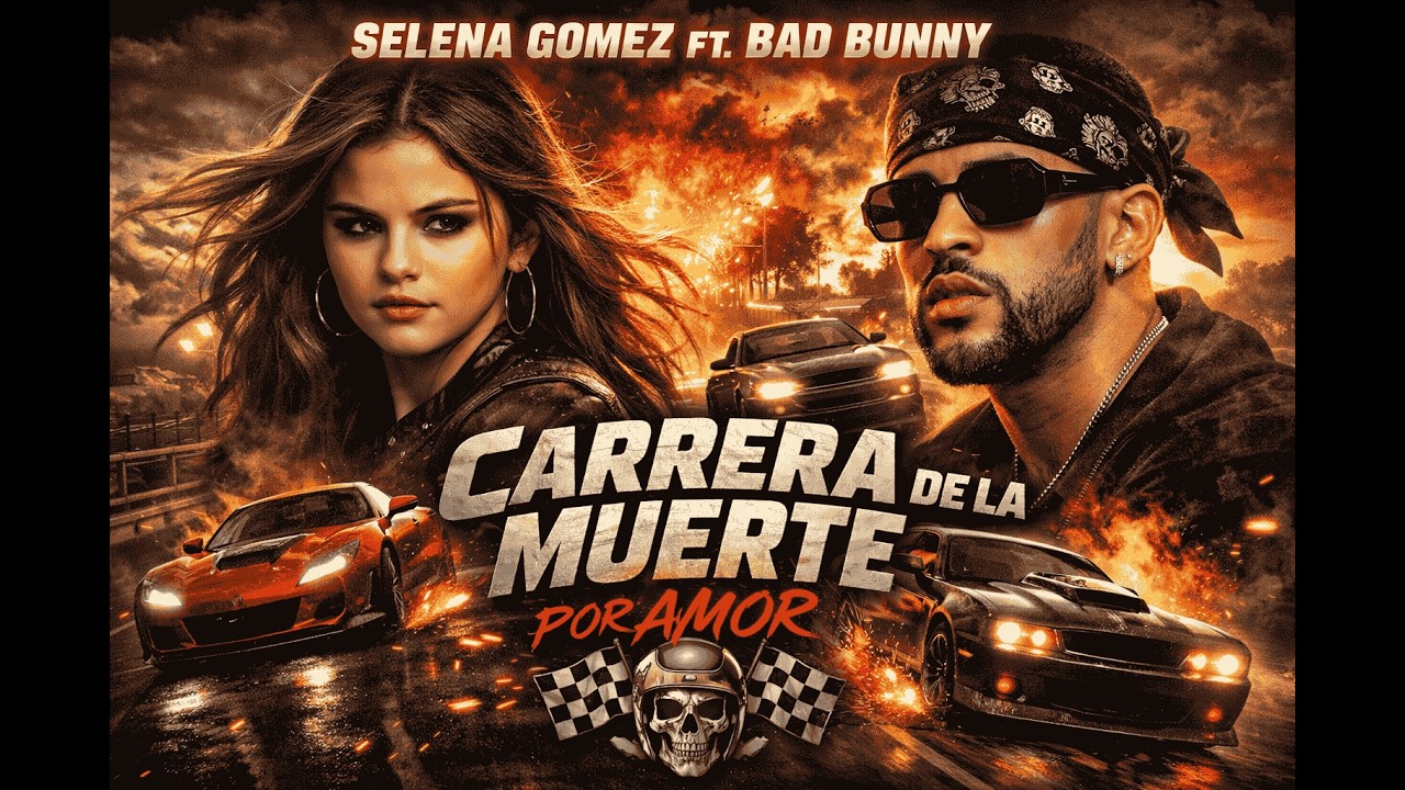 Selena Gomez ft Bad Bunny - Carrera de la Muerte por Amor (Video Oficial De La Letra)