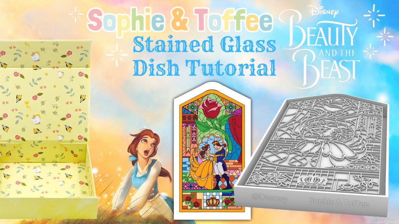 Beauty And The Beast Stained Glass Tray Tutorial