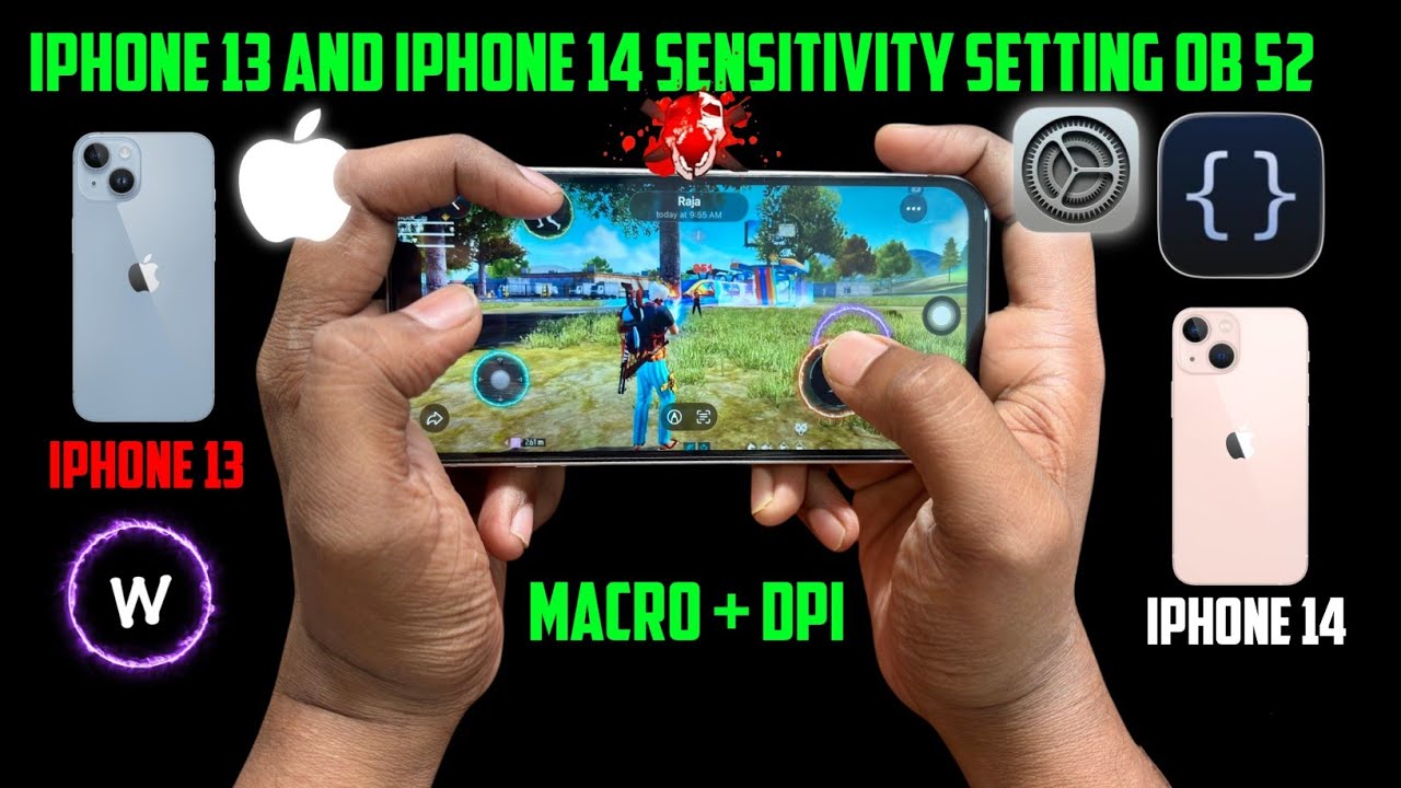 iphone 13,14 headshot setting ob52 free fire 2026|iphone14,13 sensitivitydpi+macro setting free fire