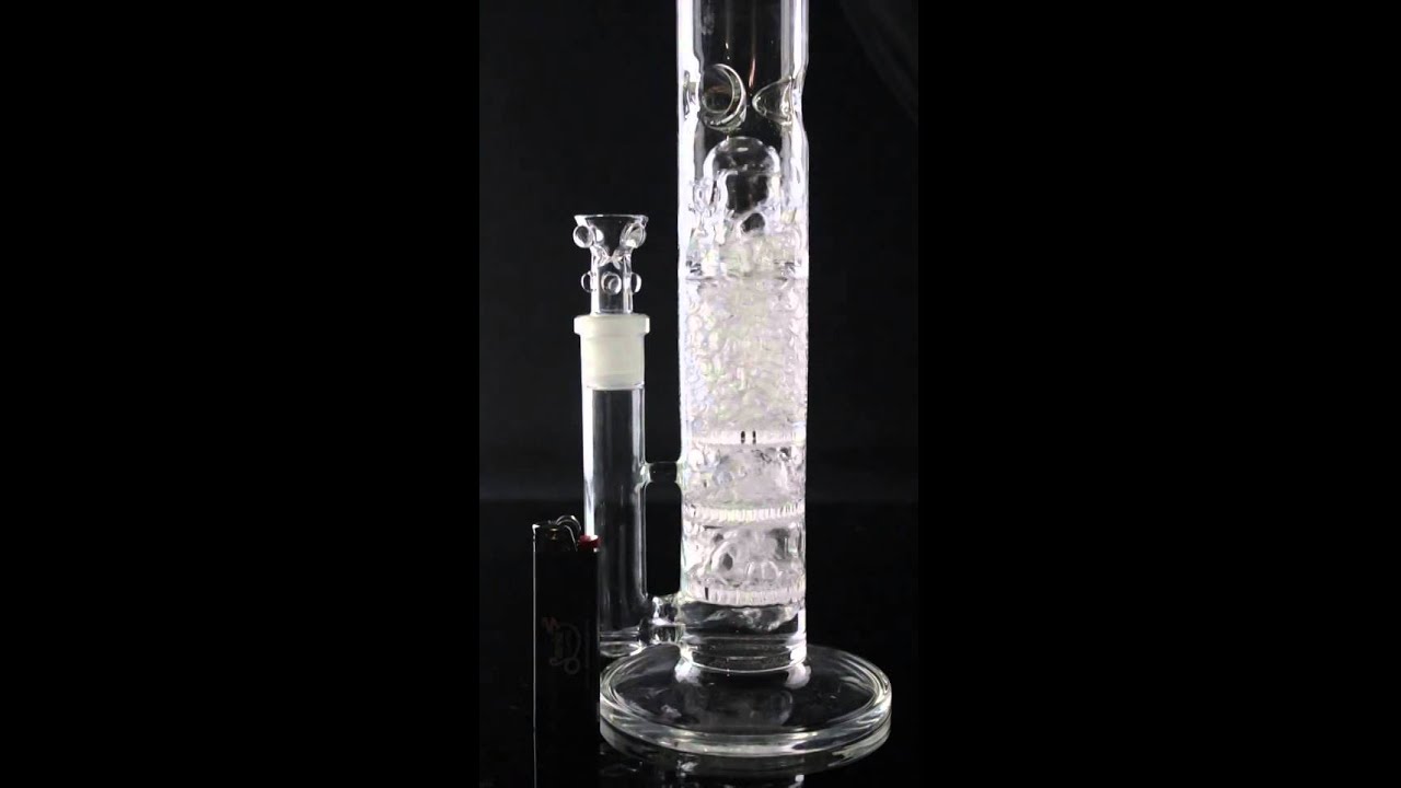 Elite Triple Stacked Honeycomb with Splash Guard Tall Water Pipe