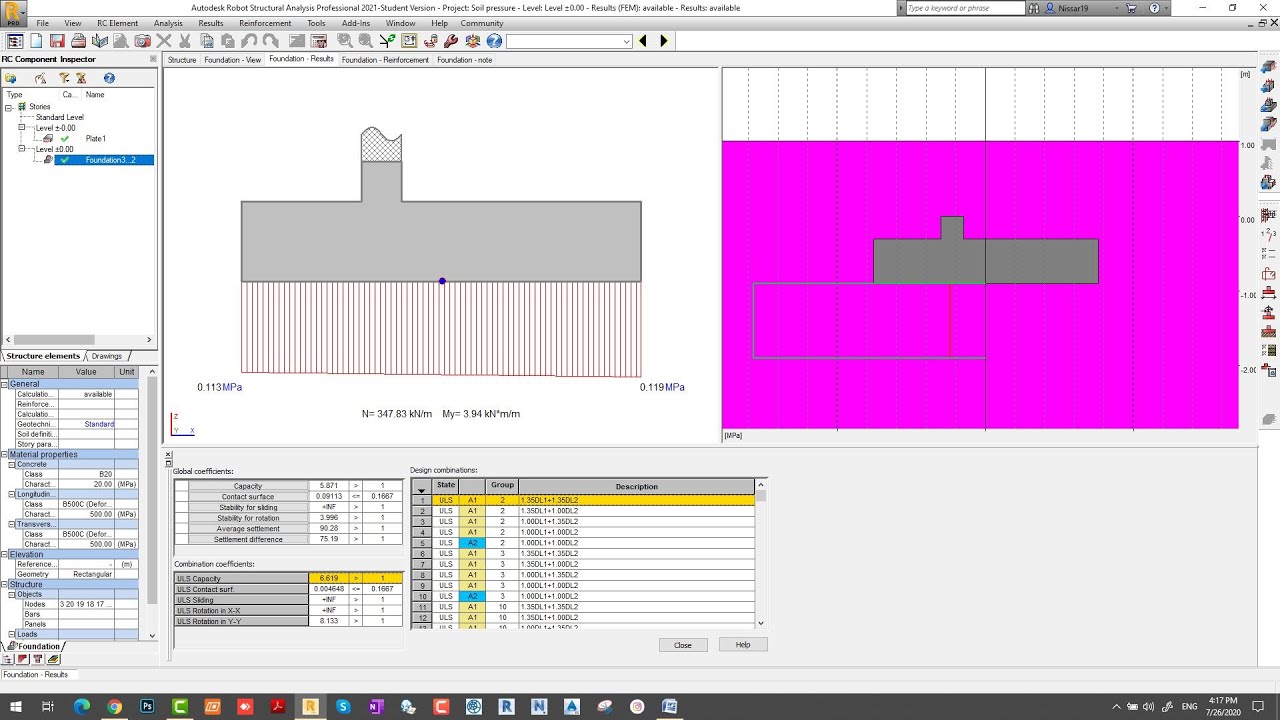 Analysis and design Retaining walls  using  Robot Structural Analysis 2021 software