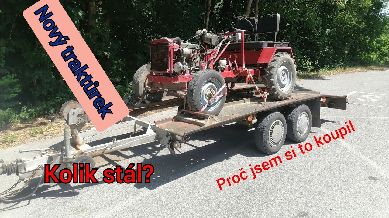 Koupil jsem si traktor. Traktůrek s motorem škoda. Ukázka