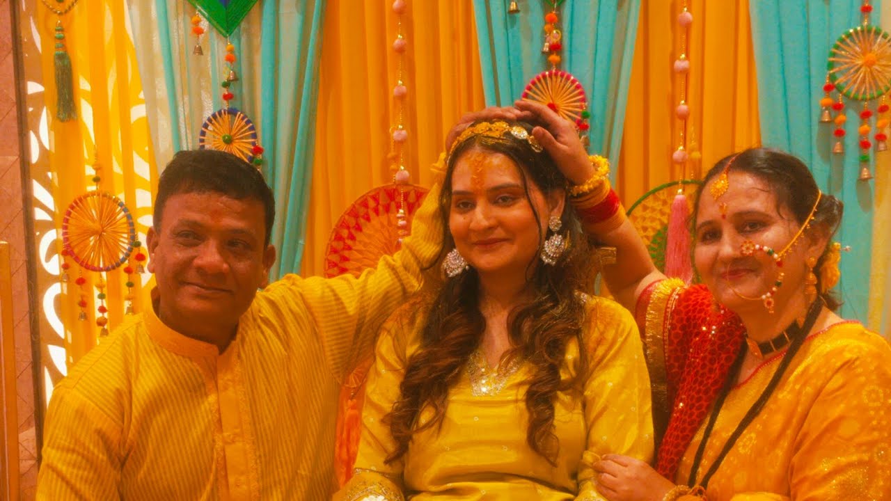 Haldi bhanji ki shaadi ki#Haldi#function #masti