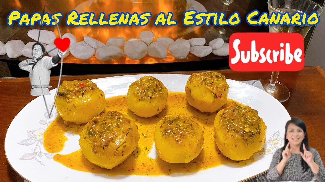 PAPAS RELLENAS CANARIAS Receta Casera  #papascanarias