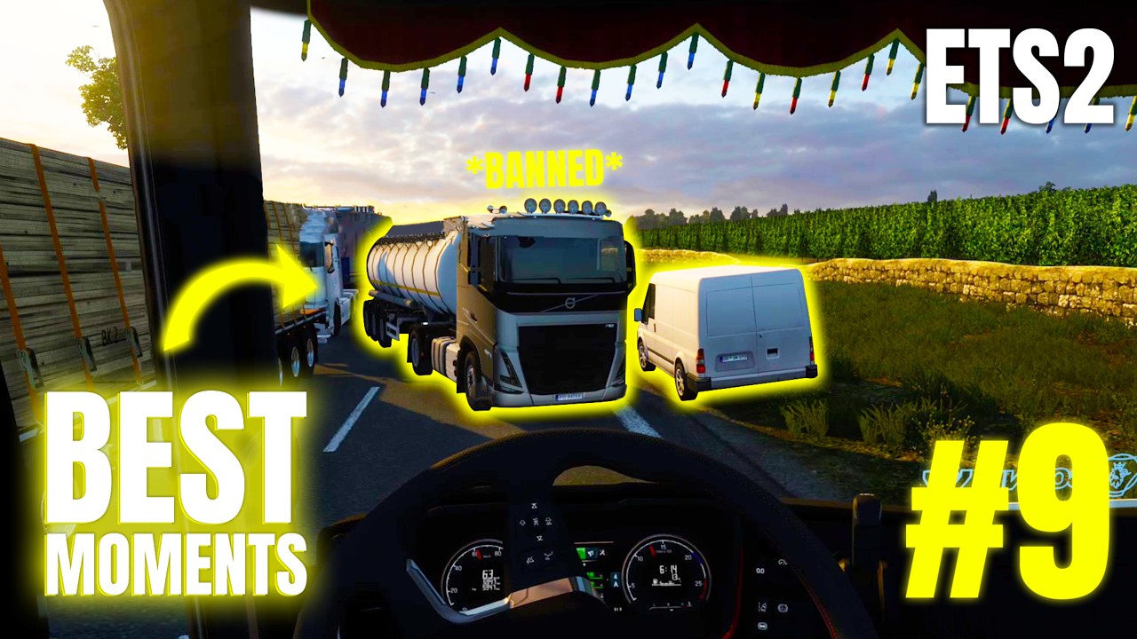 Best IDIOTS on the road & Funny Moments! | ETS2MP - #9