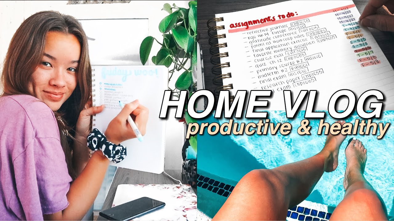 PRODUCTIVE DAY IN MY LIFE AT HOME: To-Do Lists, Tanning by the Pool, Homework + Animal Crossing lol