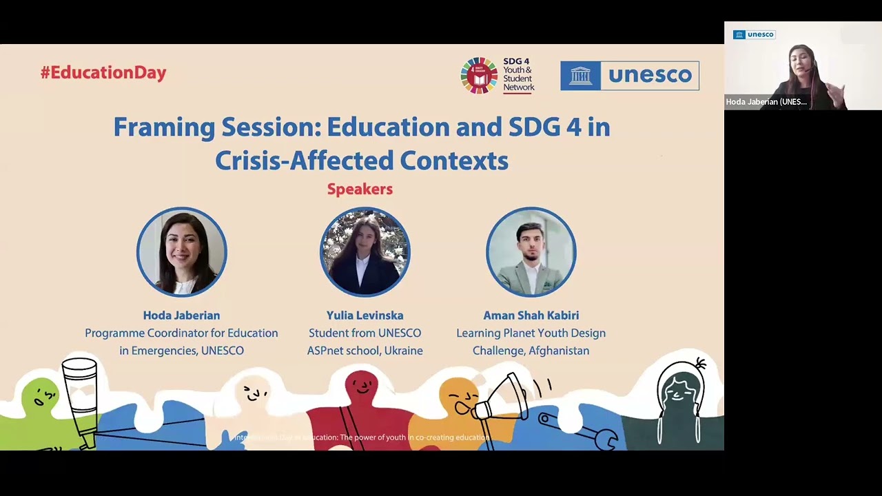 International Day of Education: Youth and students leading education in crisis-affected contexts