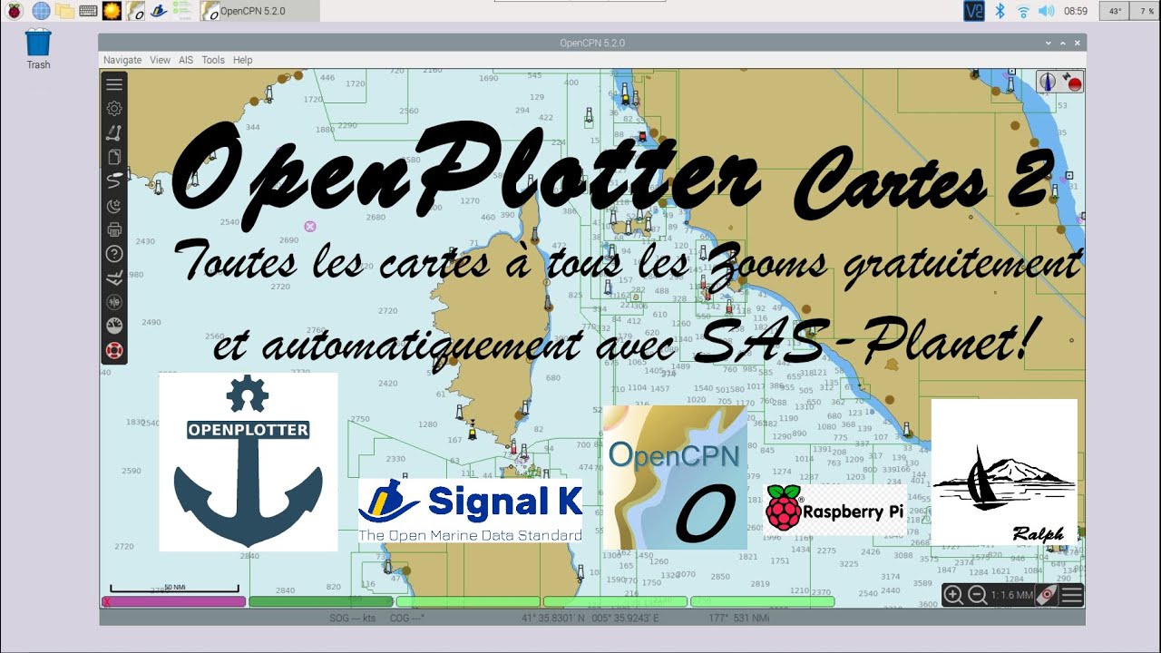 8. OpenCPN : Installation des cartes 2ème partie avec SAS-Planet