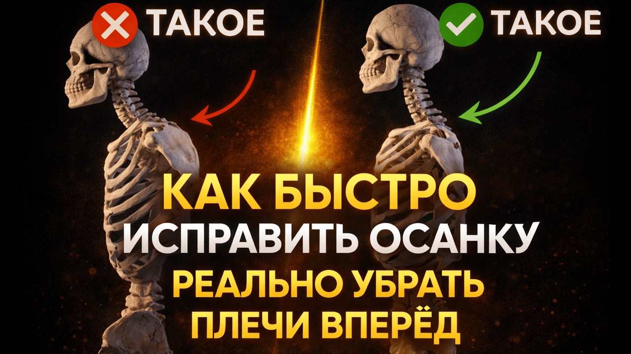 Как быстро исправить осанку: реально убрать плечи вперёд