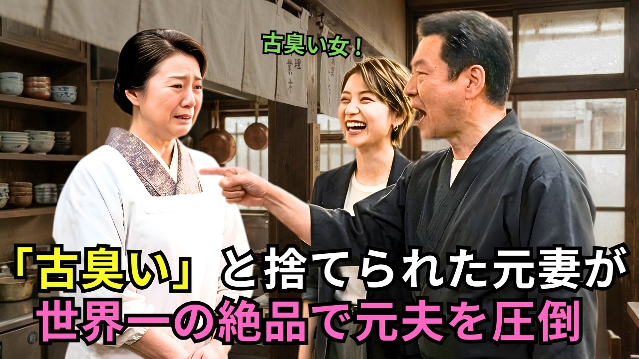 「才能は古い」と夫に捨てられた老舗の料理人。1年後、国際大会で元夫を絶望させた究極の一皿とは？ #動エピソード#老後の物語 #家族の物語