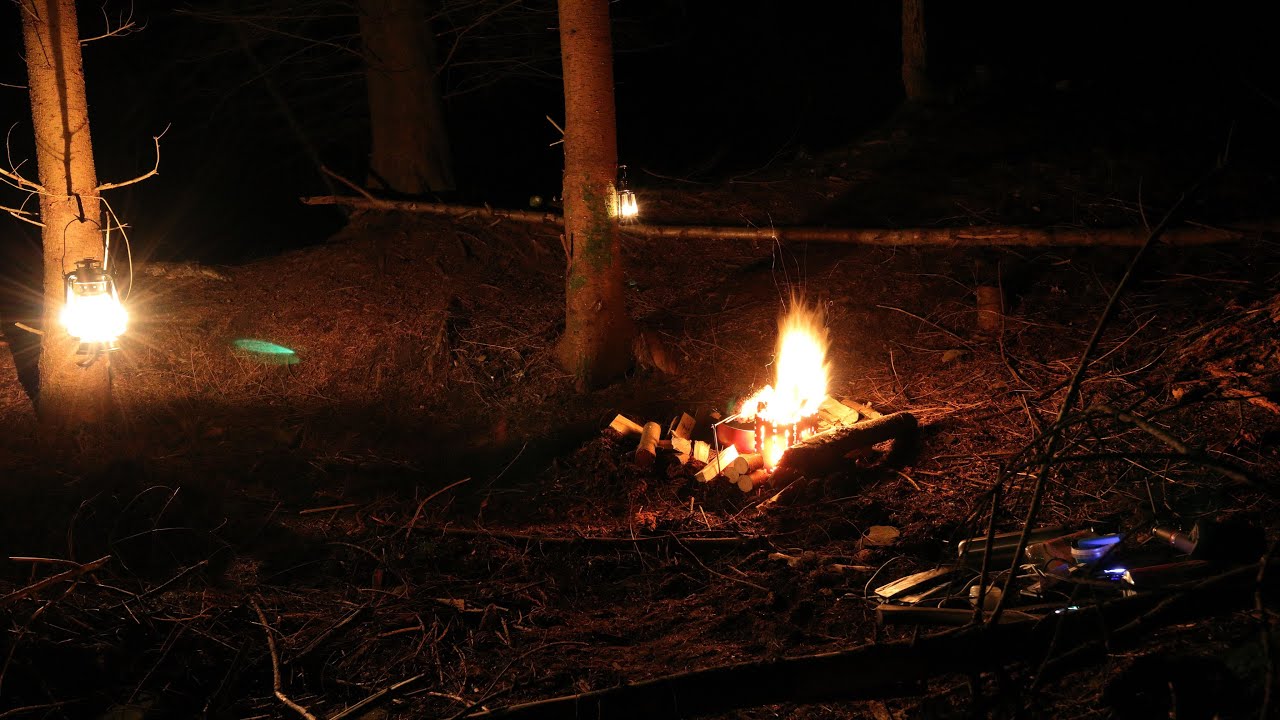 Wild Camp in the Forest of Dean - Spit Roast Pork [No Talking]