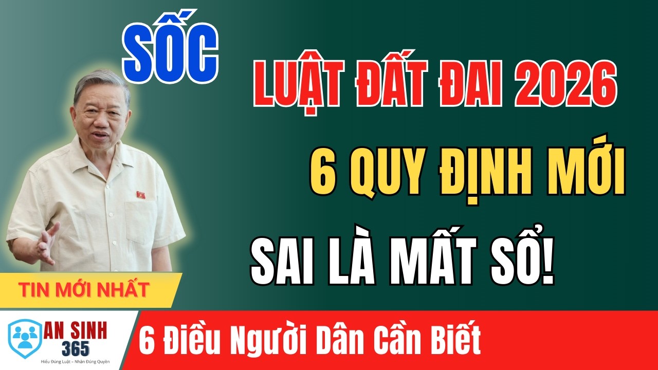 SỐC! Luật Đất Đai 2026 Có 6 Quy Định Mới Khiến Hàng Triệu Người Dân “Đứng Ngồi Không Yên” | Tin Tức