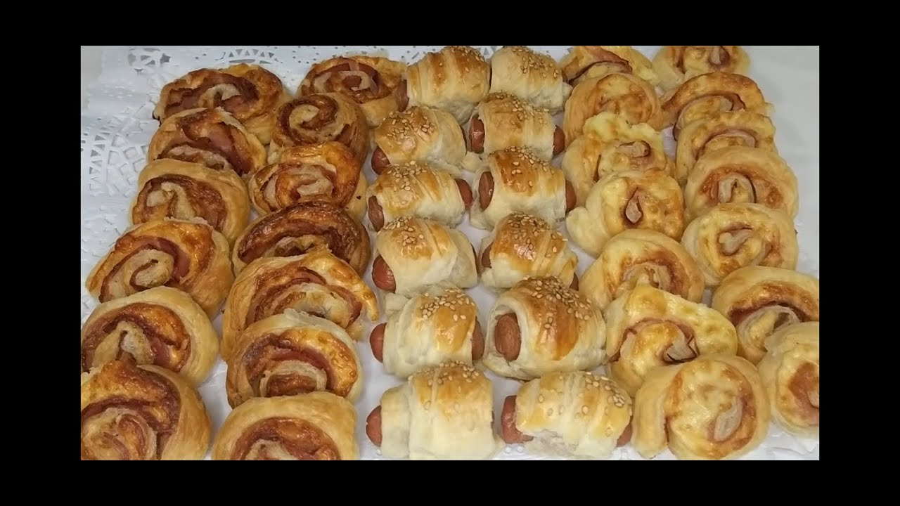 3 aperitive din aluat foietaj 💯👌/ 3 аперитива из слоёного тесто 💯👌