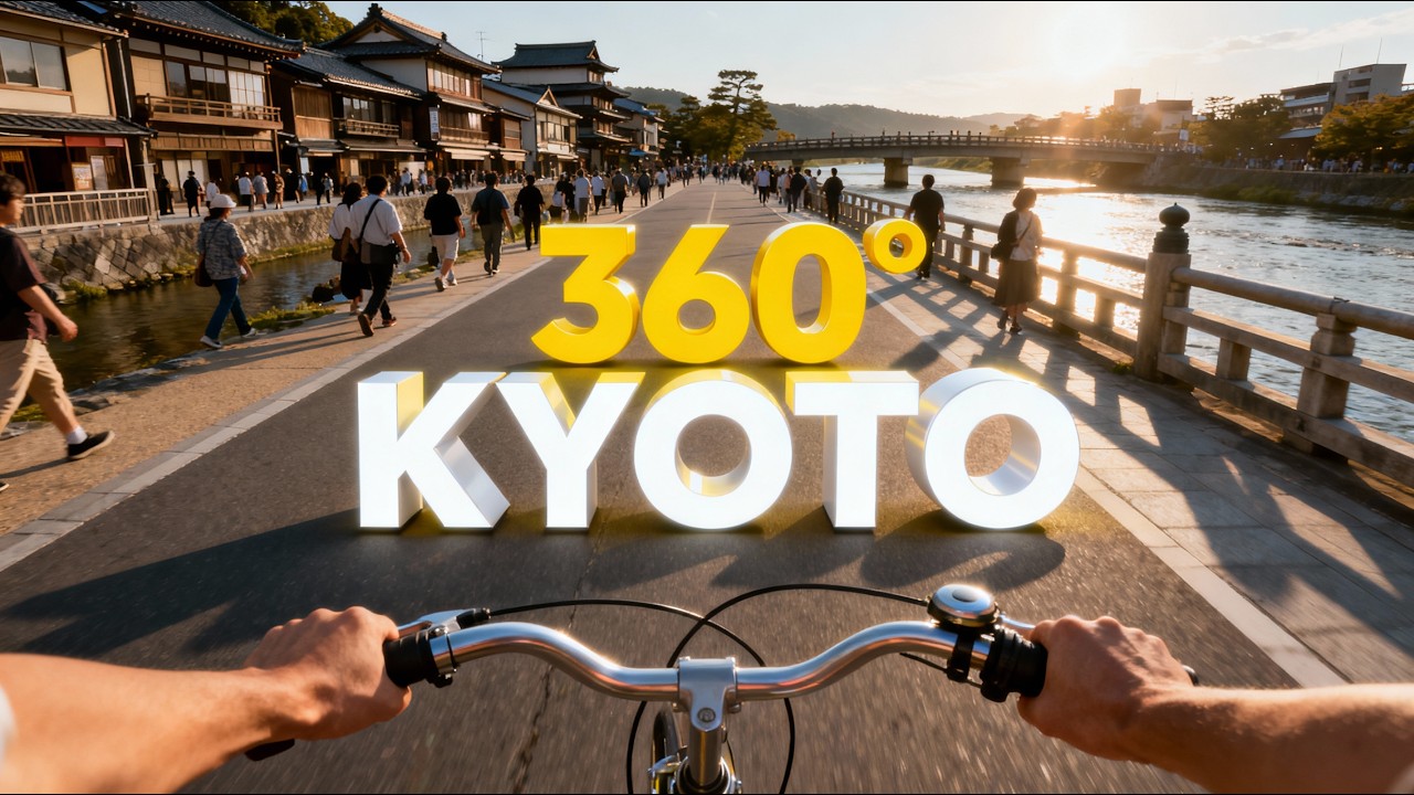 🚲 Kyoto Japan 360 Cycling to Kamo River | 8K POV, part 2