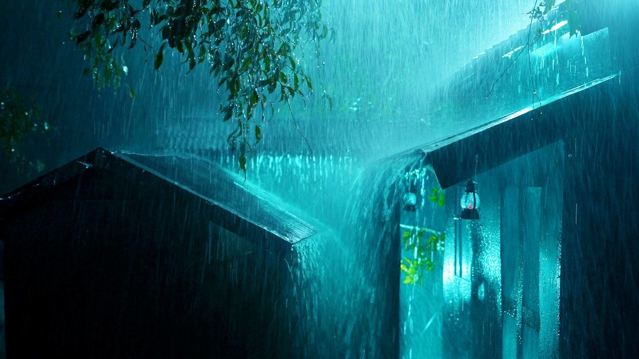 (NO ADS) Beat Stress with Torrential Rain and Thunder Rolling on the Tin Roof