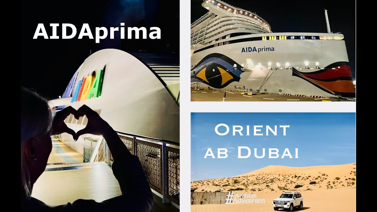 AIDAprima Orient ab Dubai mit Abu Dhabi Doha Muscat Oman Emirates A380 AIDA cruises Düsseldorf 777