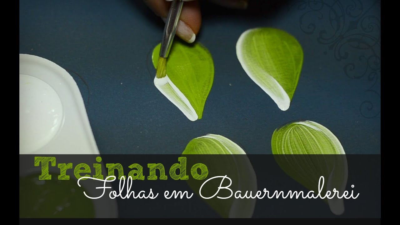 Treinando folhas em Bauernmalerei