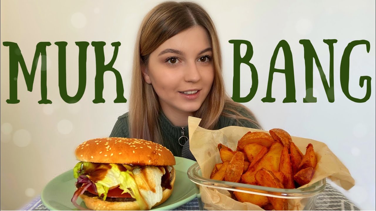 MUKBANG BURGER & FRIES | МУКБАНГО-ОБЗОР: БУРГЕР И КАРТОФЕЛЬ АЙДАХО ИЗ ДОСТАВКИ ДОСТАЕВСКИЙ | no ASMR