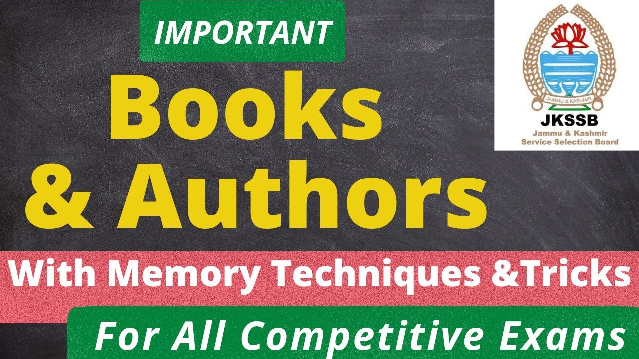Books & Authors || With Memory Techniques & Tricks - For All Competitive Exams || By Ishaan Gupta