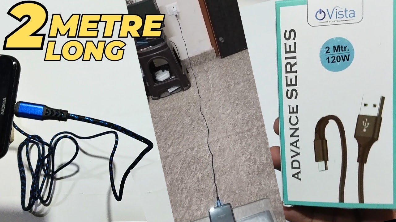 Vista 2 metre charging cable review | 120w charging cable