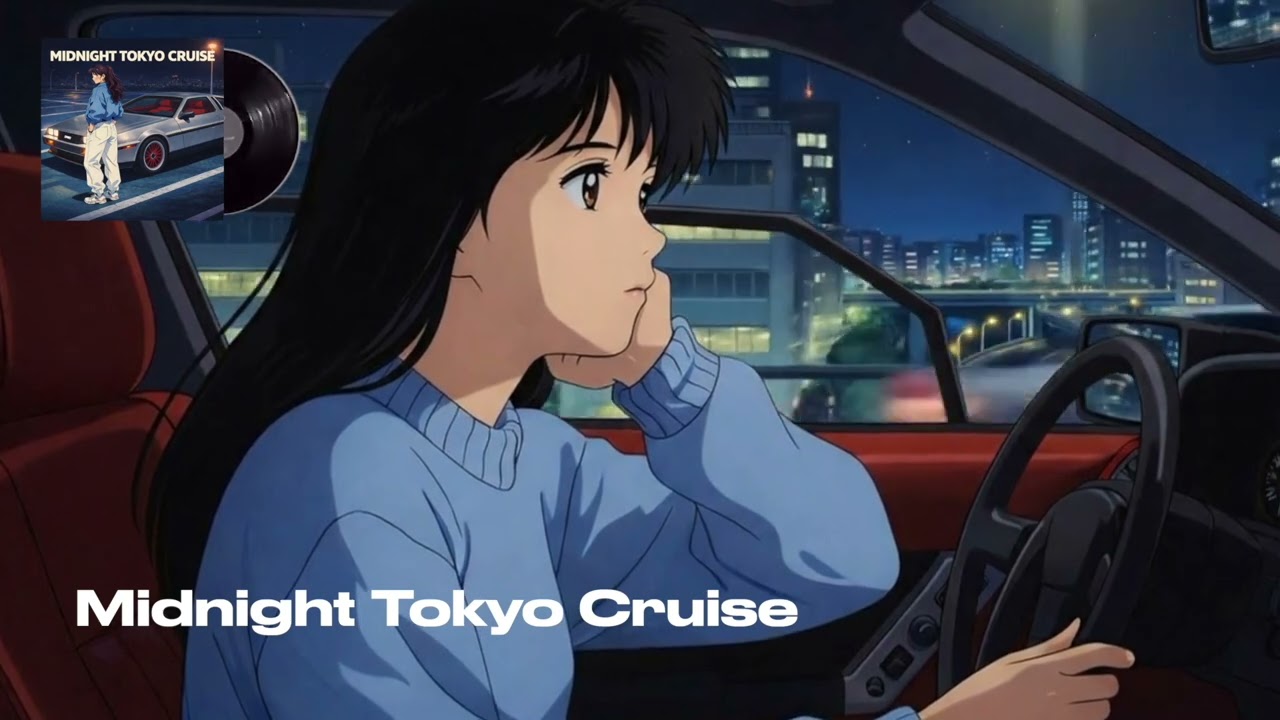 Sleepless Tokyo Roads – Lofi City Pop Night Drive | 80s Japanese Funk, Chill & Focus
