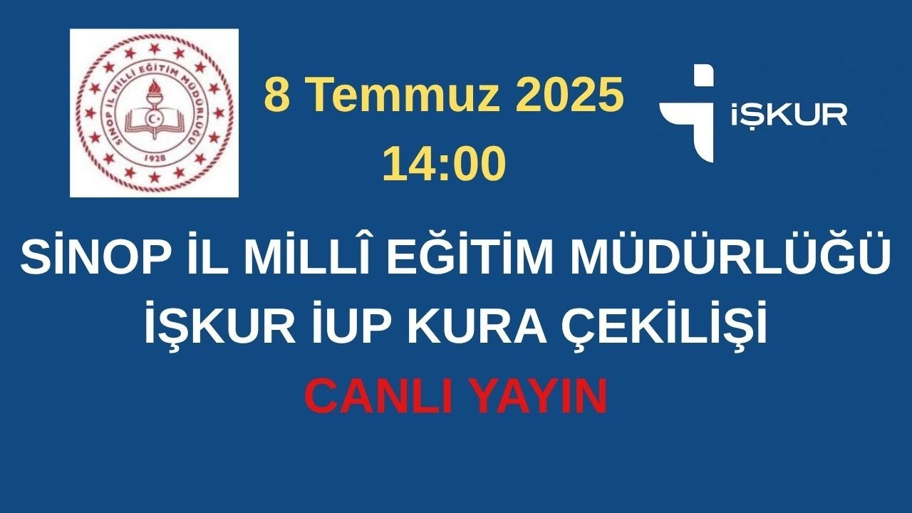 Sinop İl Milli Eğitim Müdürlüğü İŞKUR İUP Programı Noter Kura Çekilişi